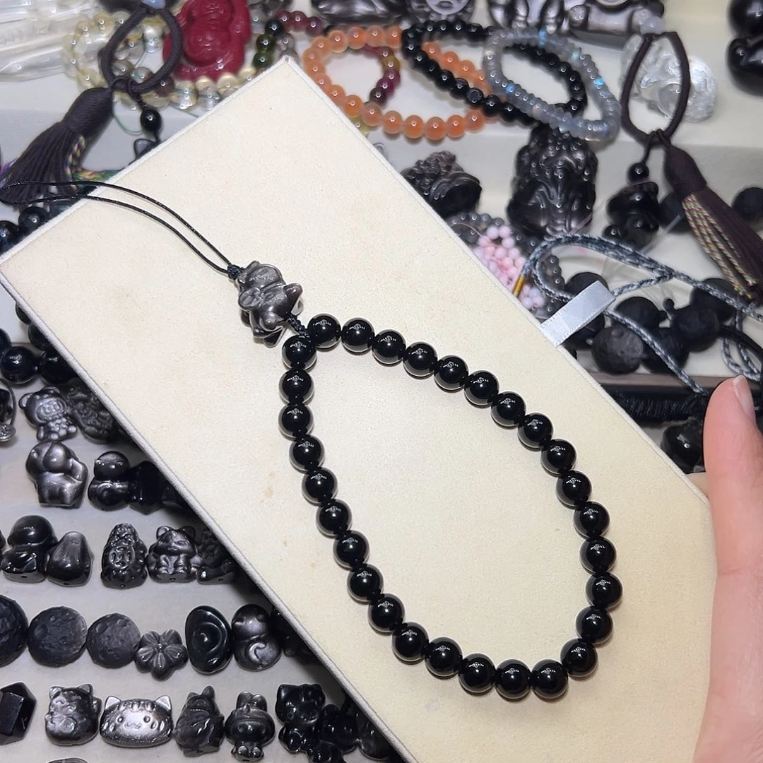 黑曜岩未镶嵌手饰