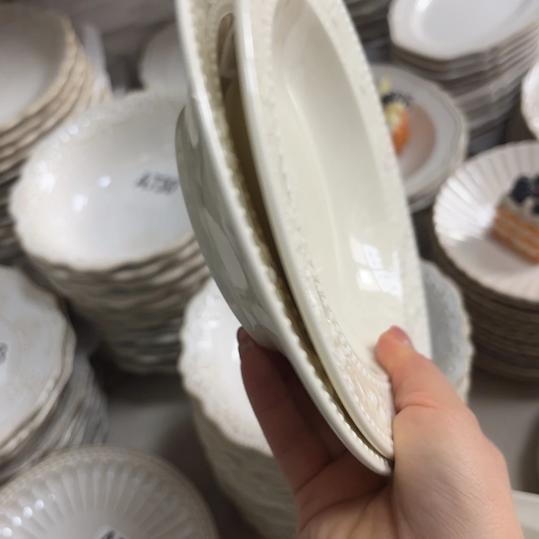 瓷片瑕疵特价陶瓷深盘