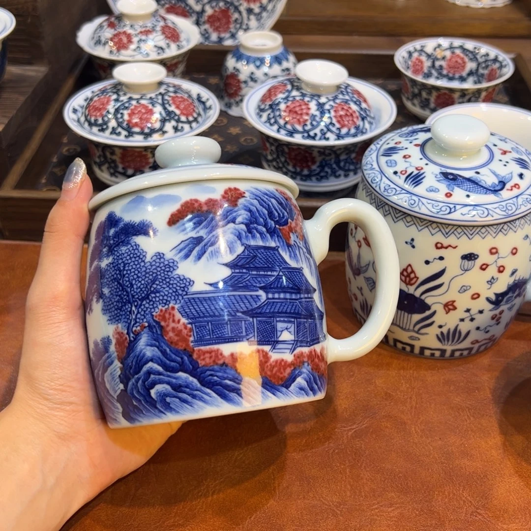 陶瓷摆件景德镇茶器百宝箱