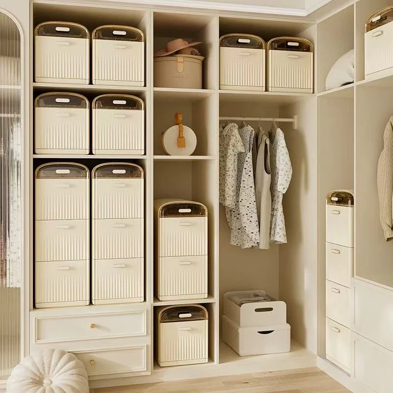 (四+1)免安装一体夹缝柜袜子内衣储物柜整理盒缝隙柜