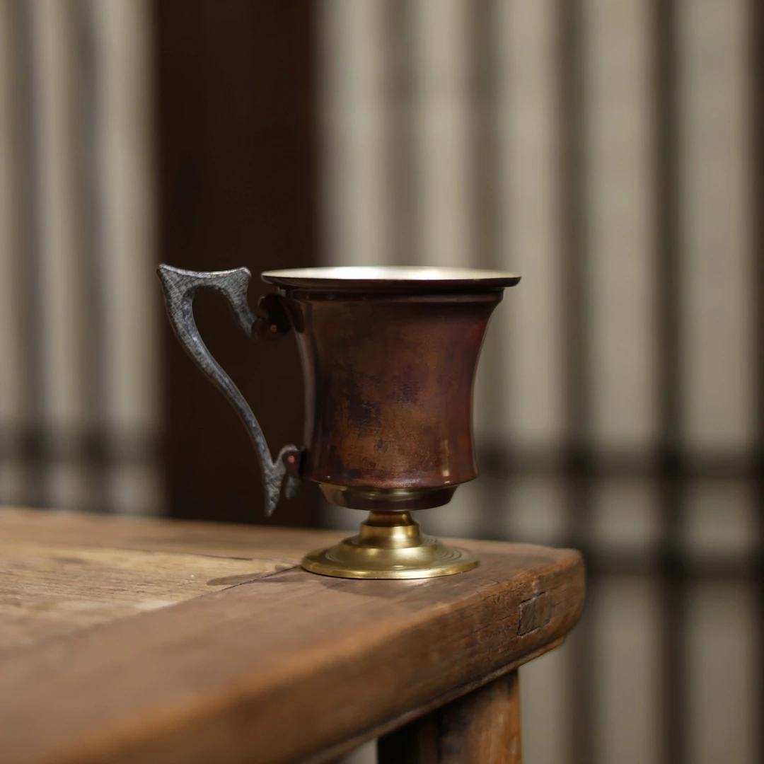 【福器】欧式高款咖啡杯-300CC（春喜铜0312）