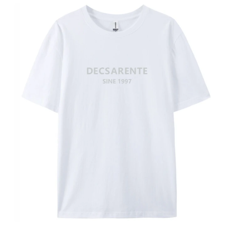 26920#欧版宽松纯棉夏季印花时尚情侣同款圆领百搭短袖