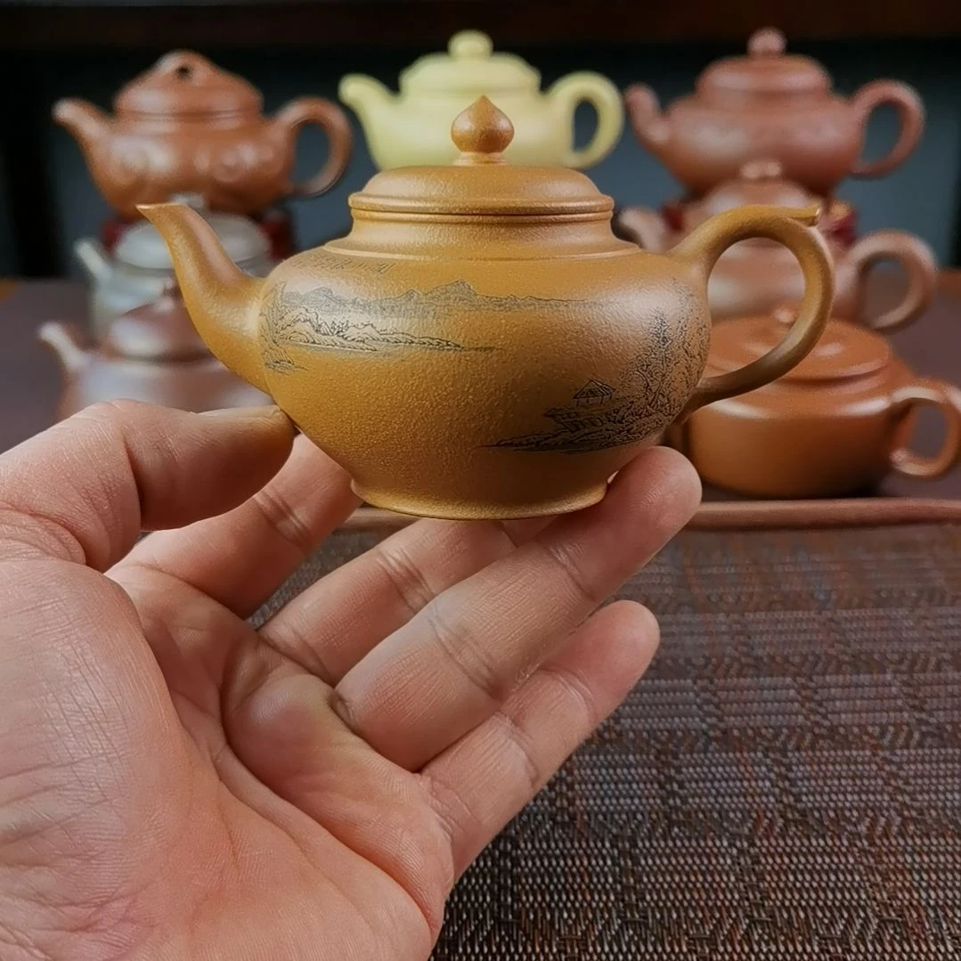 紫砂茶壶段泥笑樱150CC双工合作