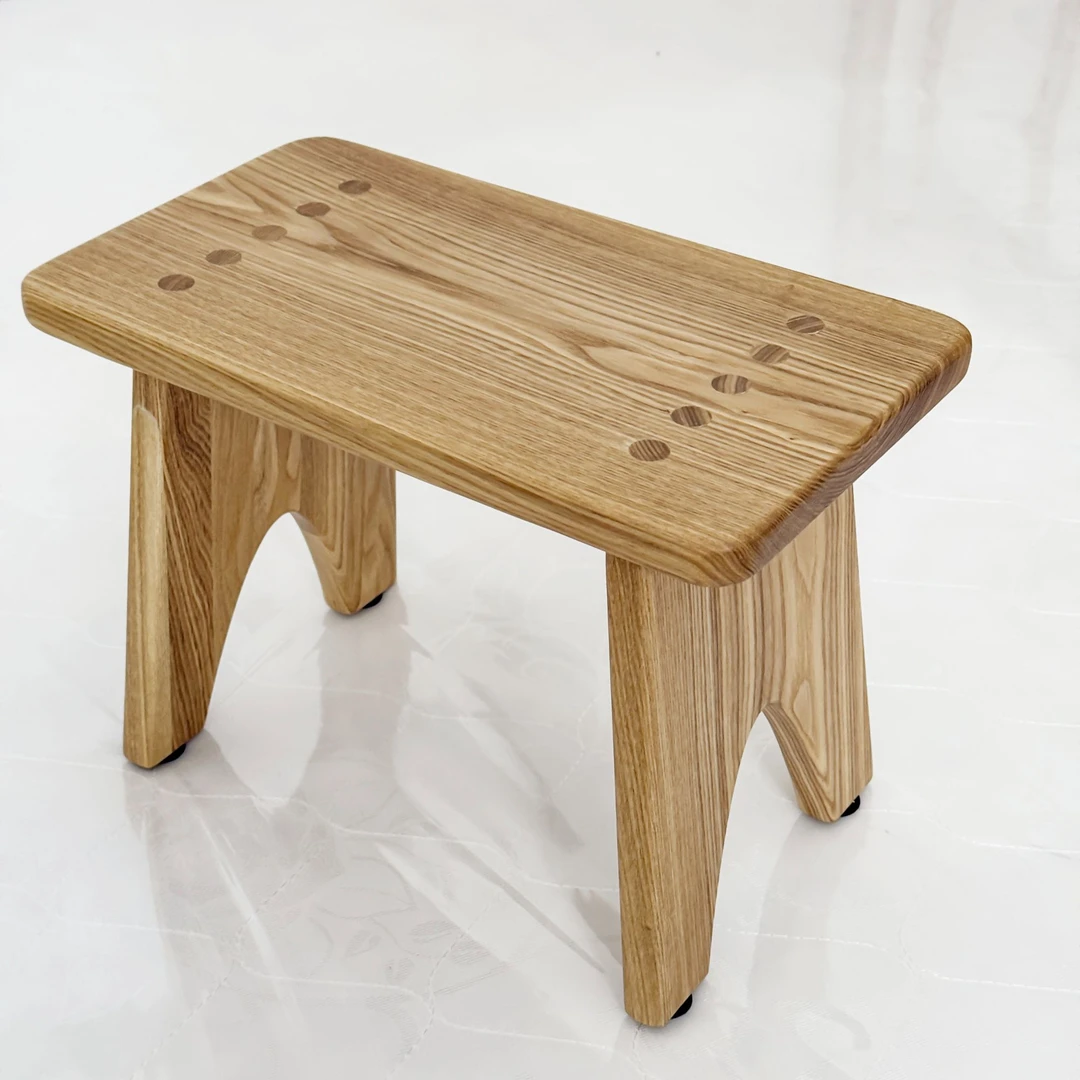 长友时光小板凳实木板凳儿童凳子换鞋凳白蜡木家用小方凳客厅矮凳