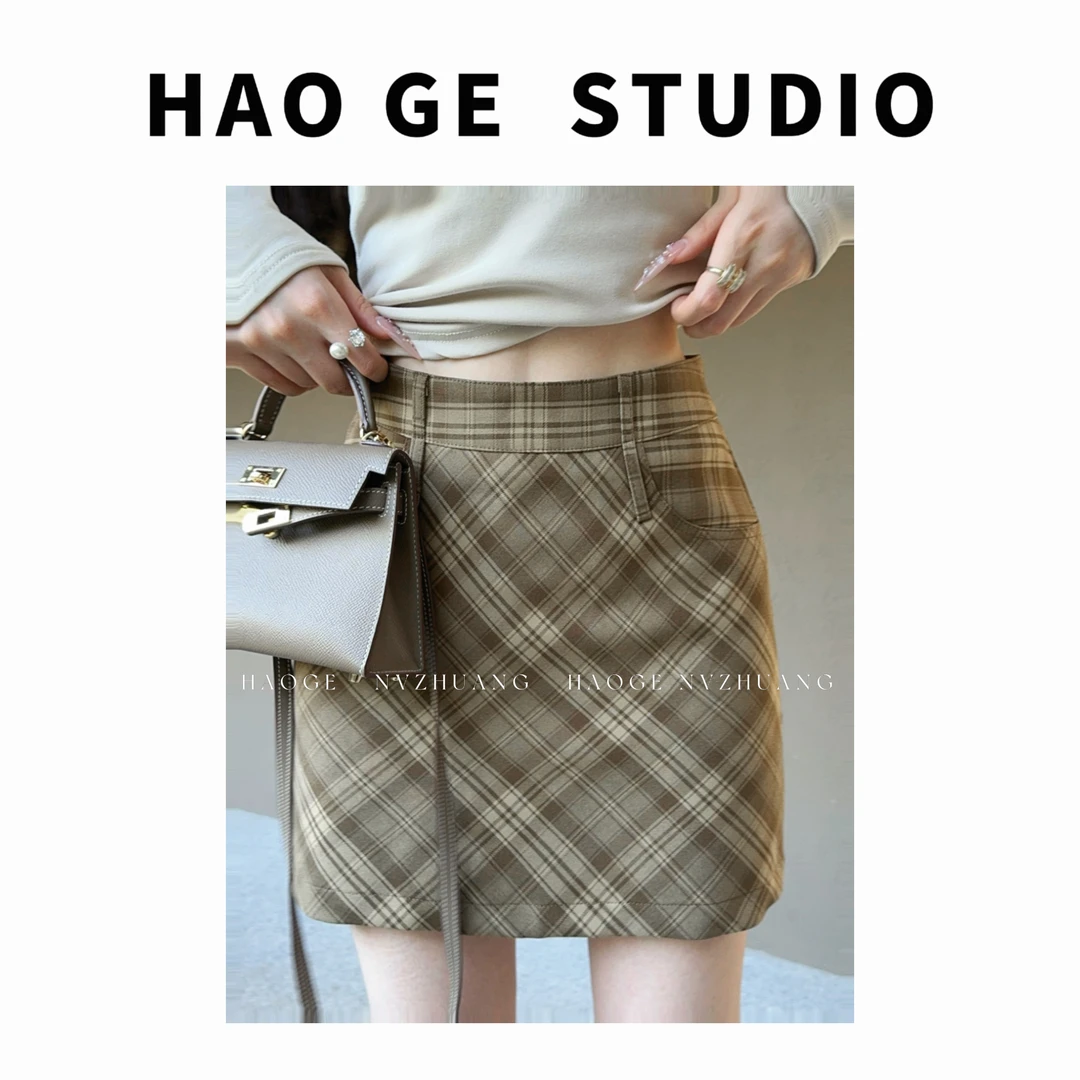 浩哥严选●格子半身裙预HGQ5BSQ2880A时尚百搭显瘦秋冬格纹设计感