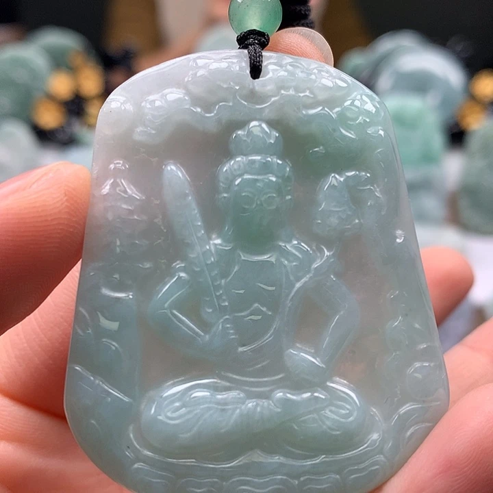 翡翠未镶嵌颈饰虚空藏福利有石纹介意勿拍