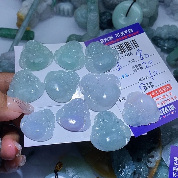 宝***珍定制翡翠未镶嵌天光墟翡翠市场现金代购