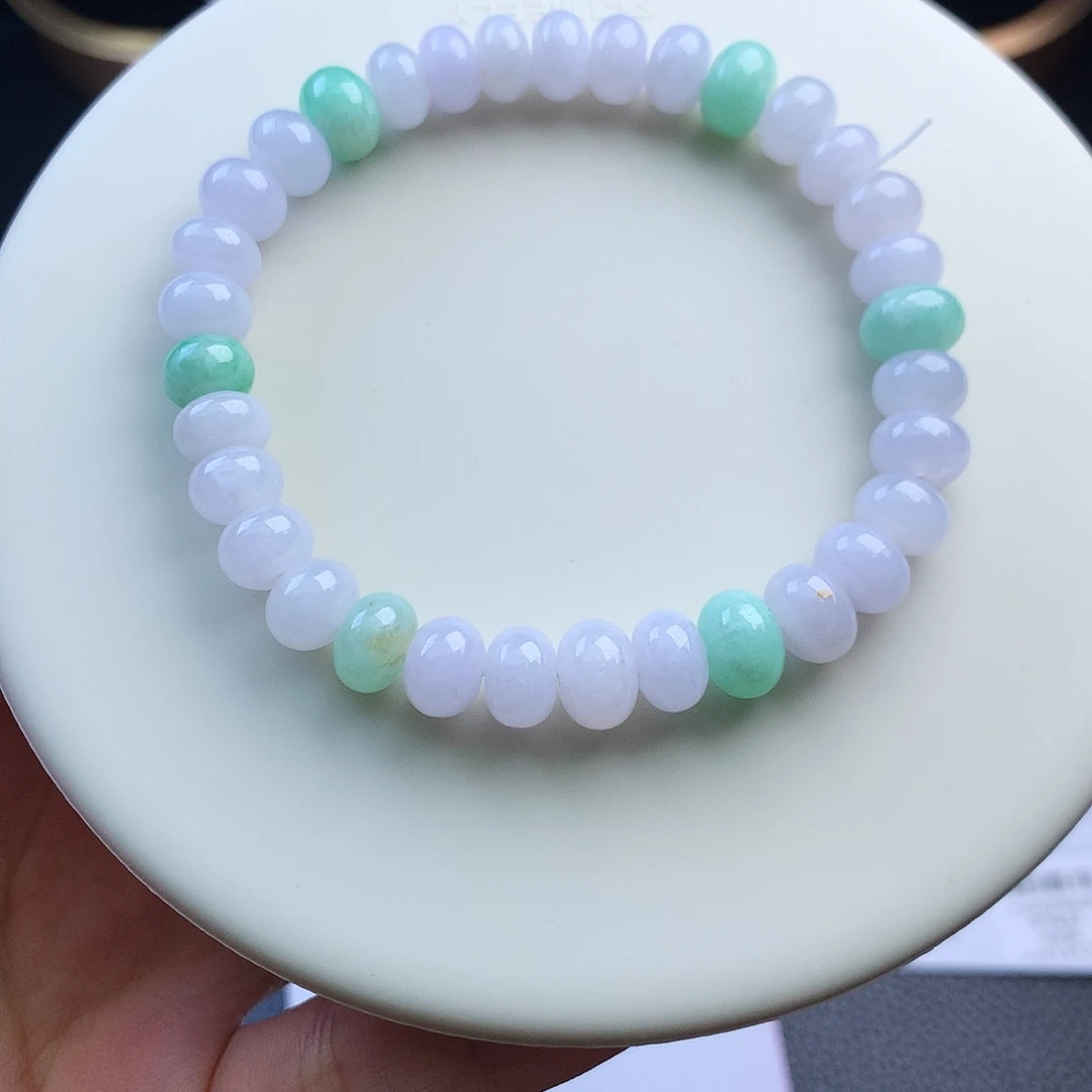 翡翠未镶嵌挂件48小时鉴赏期  手串卡8mm