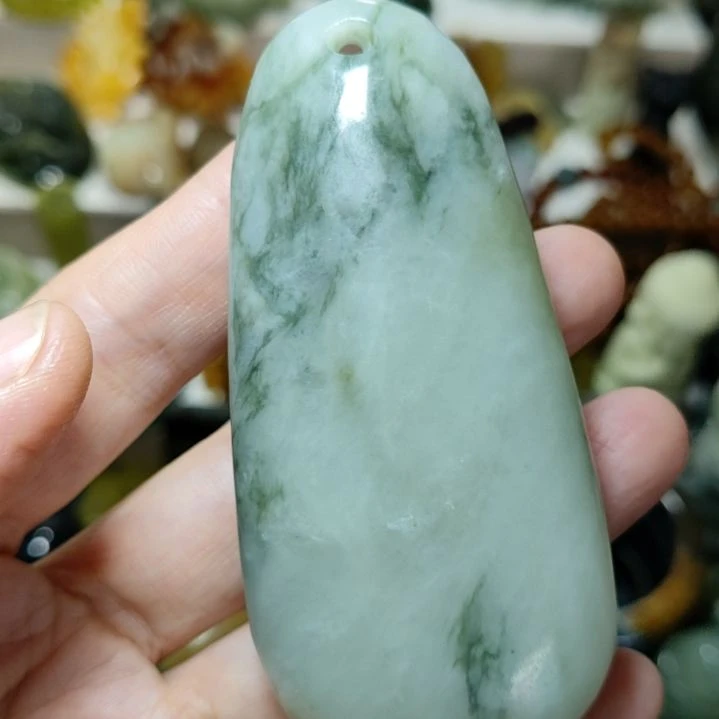 未镶嵌岫玉手把件