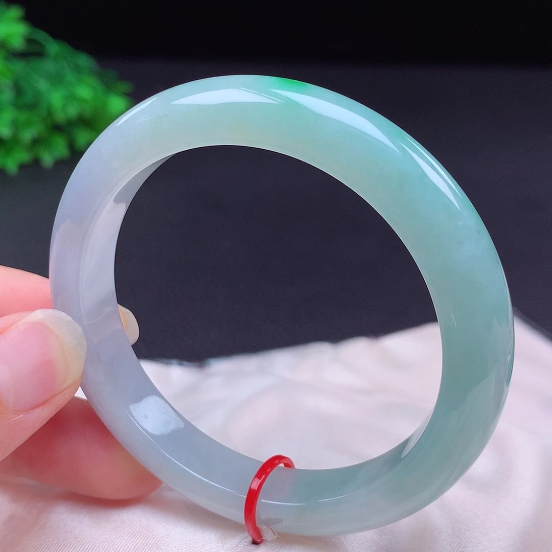 翡翠未镶嵌手镯56圈口436009