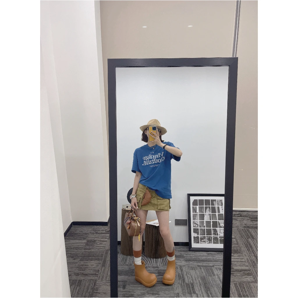 AMYLIANG｜【伯克利】重工洗水磨破做旧设计宽松短袖T恤  YR1DX0245