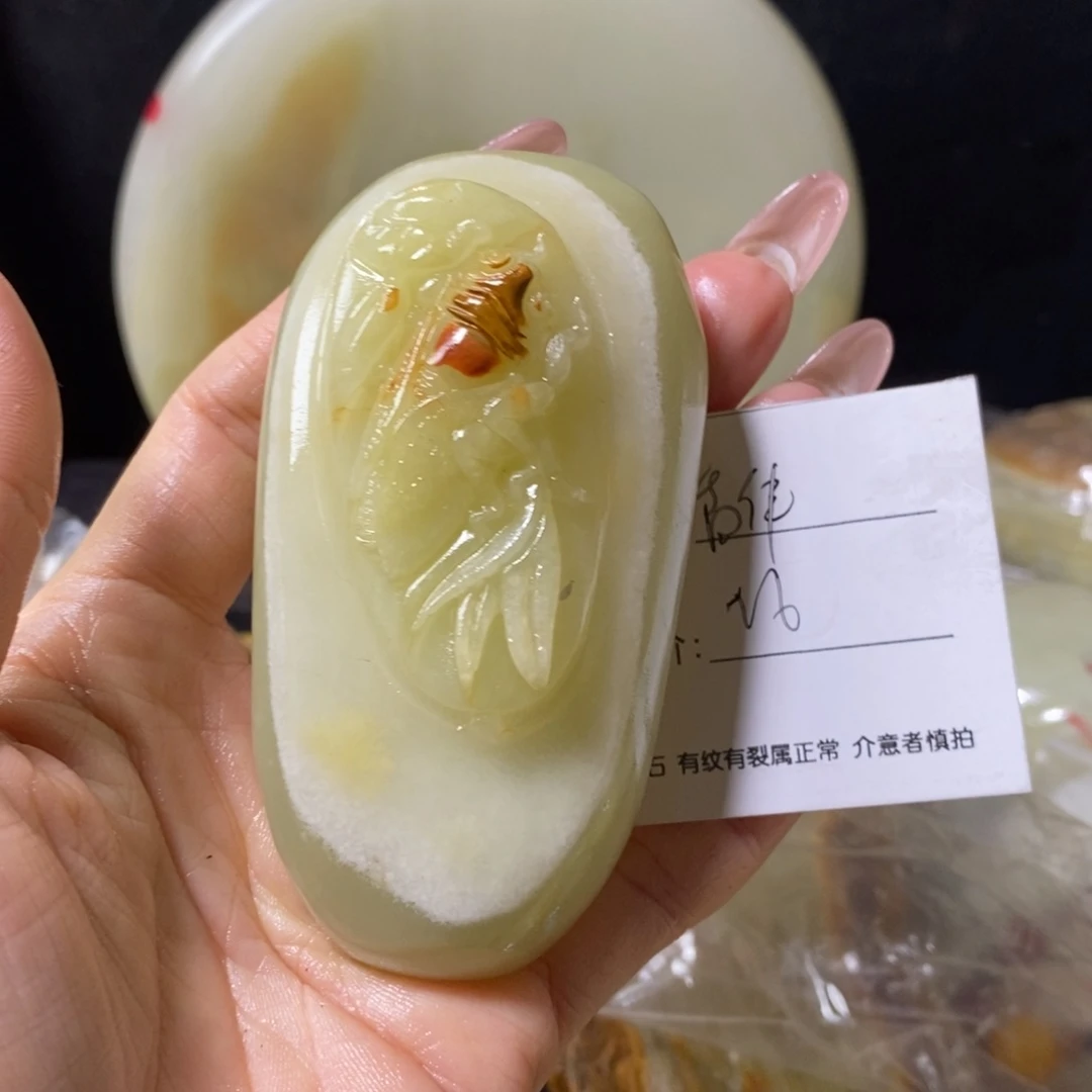 石材香*古青石手把件