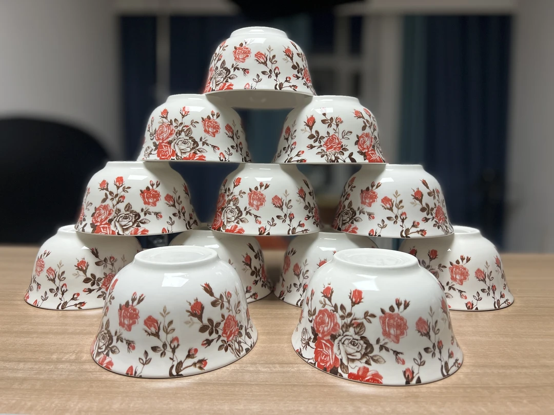 【新疆包邮】kizilgullik qina 12个红色花纹盘网红高档