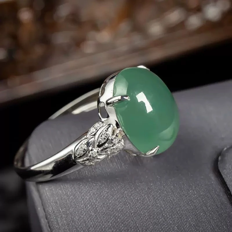 戒指-非洲翠冰飘花女士戒指精致礼物（一件 多样性随机发货）