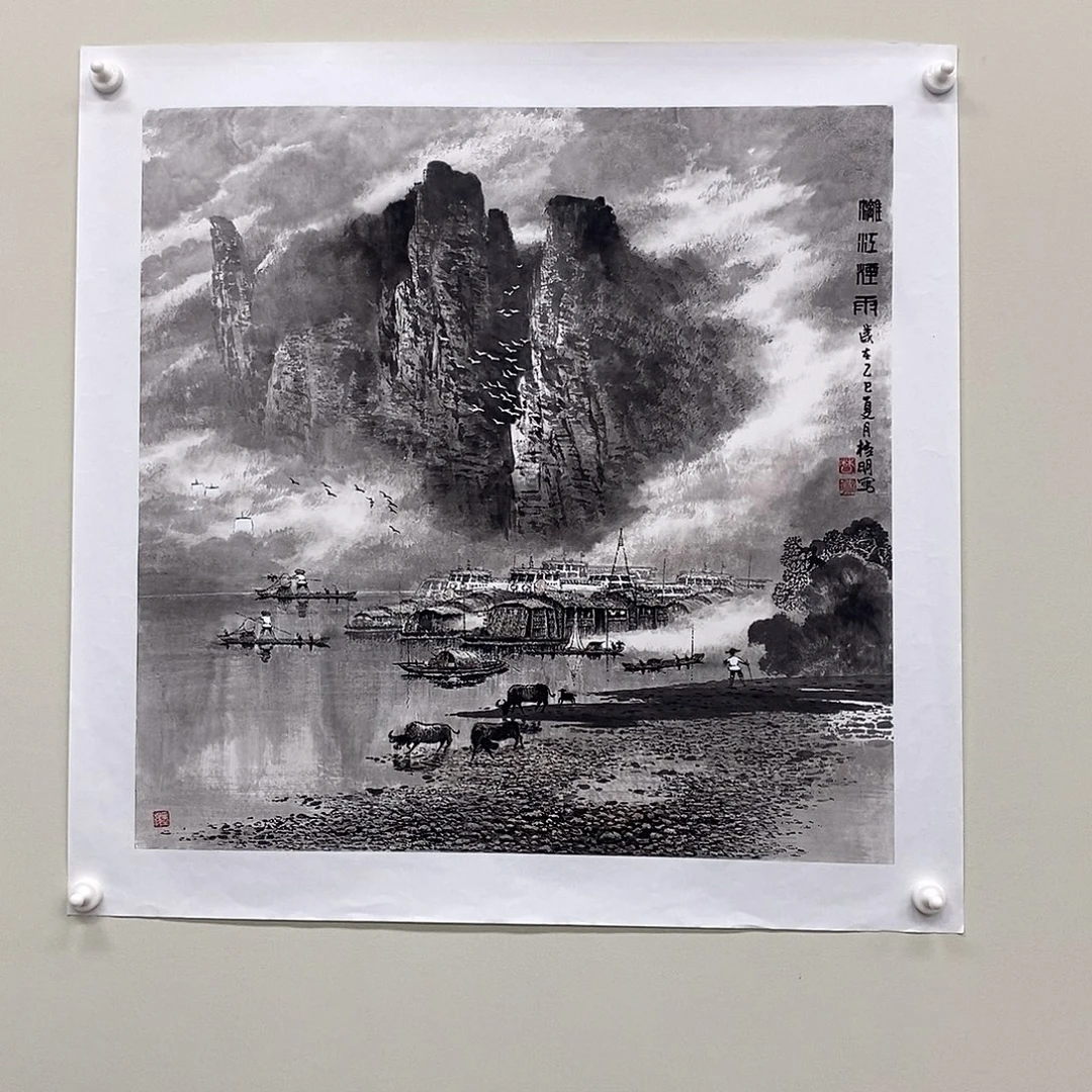 迦***侬国画莫桂明四尺斗方精品佳作