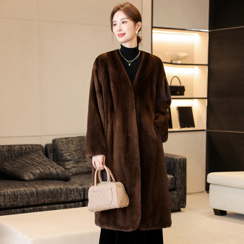 整貂海宁水貂皮大衣女半抽刀紫金天鹅绒短二水貂毛裘皮皮草外套冬