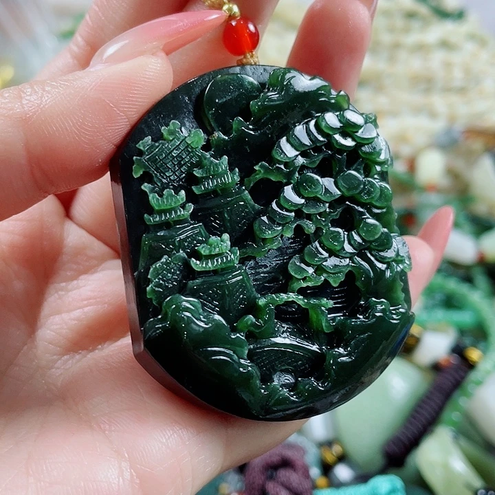 和田玉未镶嵌颈饰