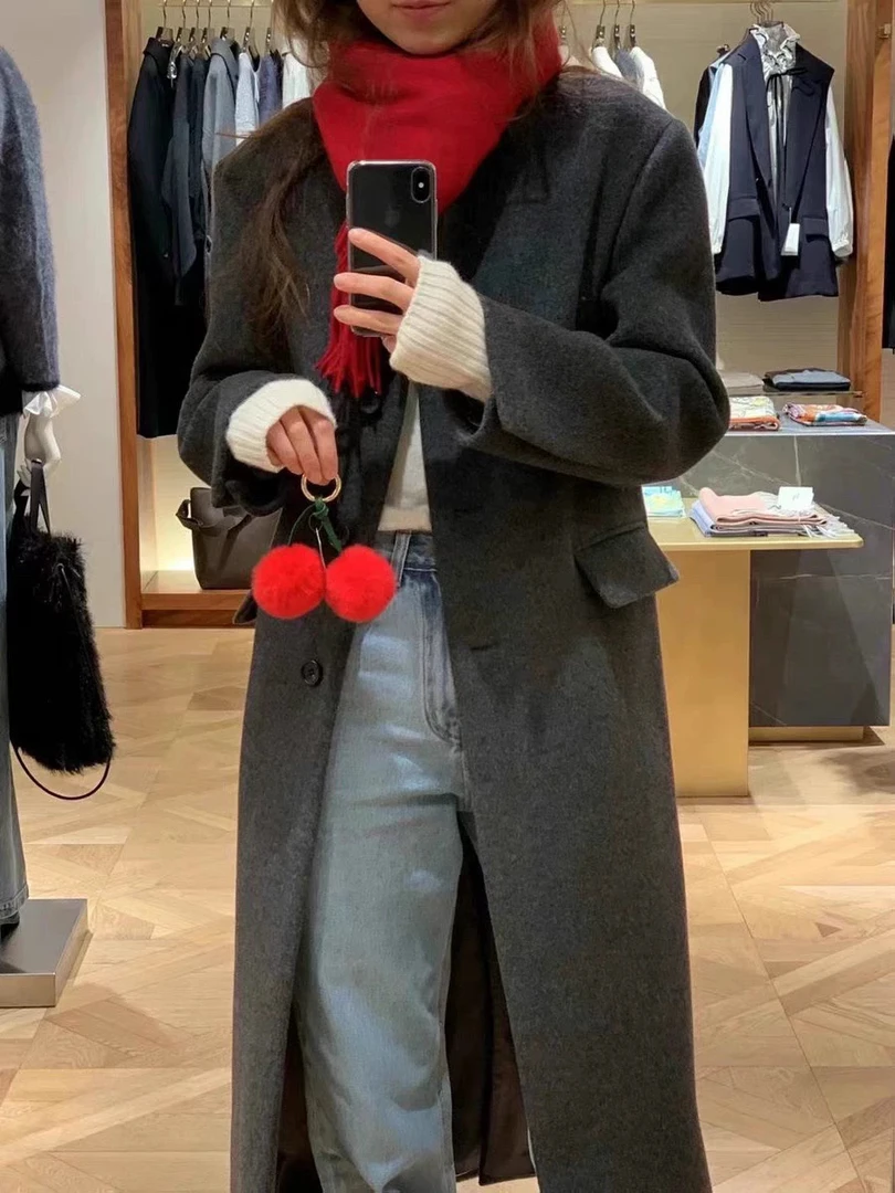 【福】东大门 秋冬新款 ou长款大衣（no退no换）