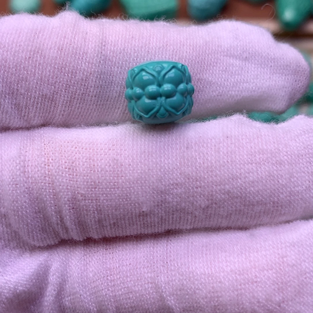 原生态散珠配珠并蒂莲花微瑕卡10.6