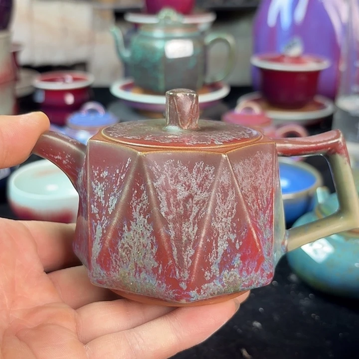 尚***坊微瑕钧瓷原矿釉茶壶