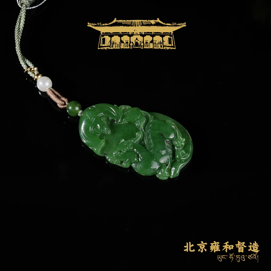 老坑碧玉福在眼前44.3*25*5.2mm重9.89g（多样性发其一）1231YH015