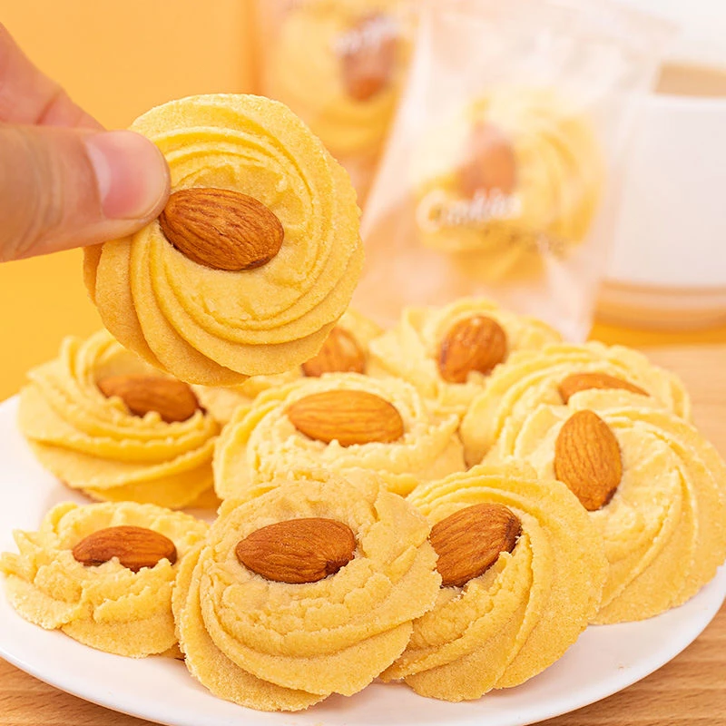 巴旦木夹心曲奇奶油味饼干网红休闲办公小零食手工糕点点心小吃