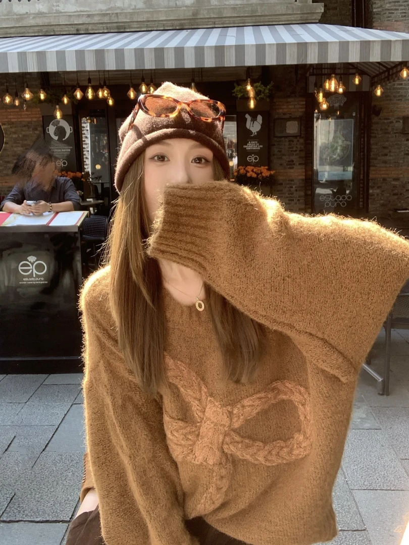 【编码111-120】靓妹韩系慵懒大版毛衣杂款