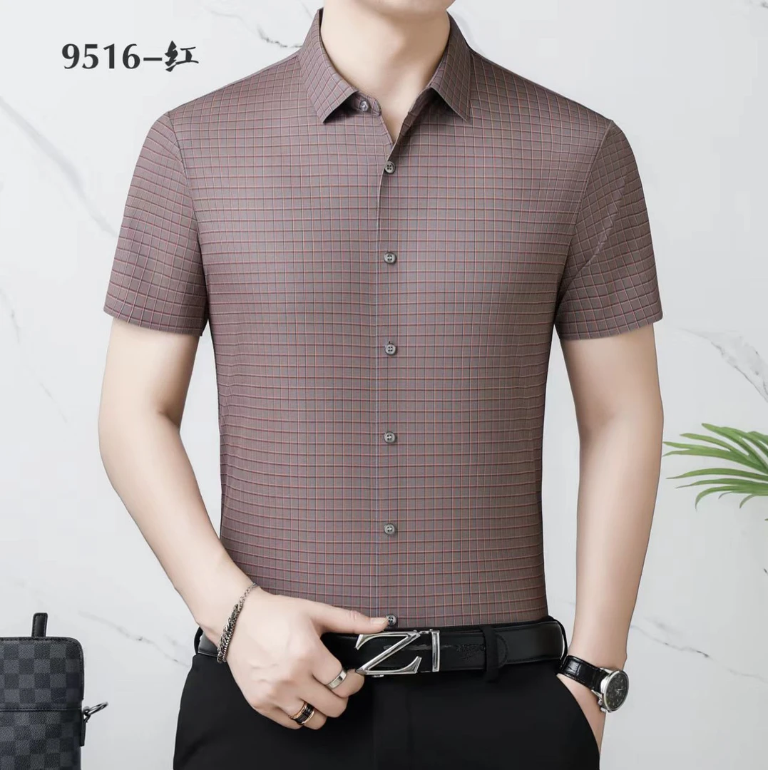 ZHALIPKAR2025新款时尚休闲高档格子男士衬衫9516＃