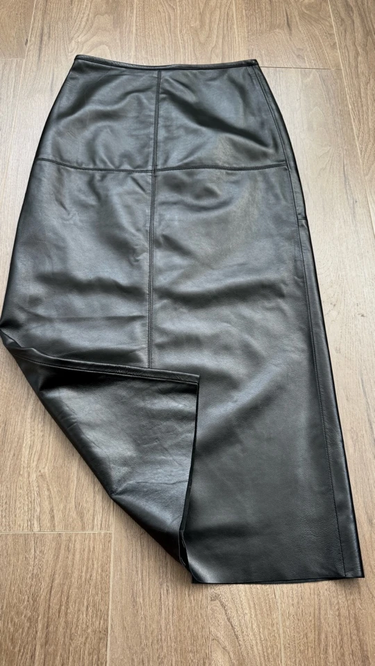 高腰显瘦皮质半身裙时尚包臀中长款气质A字裙