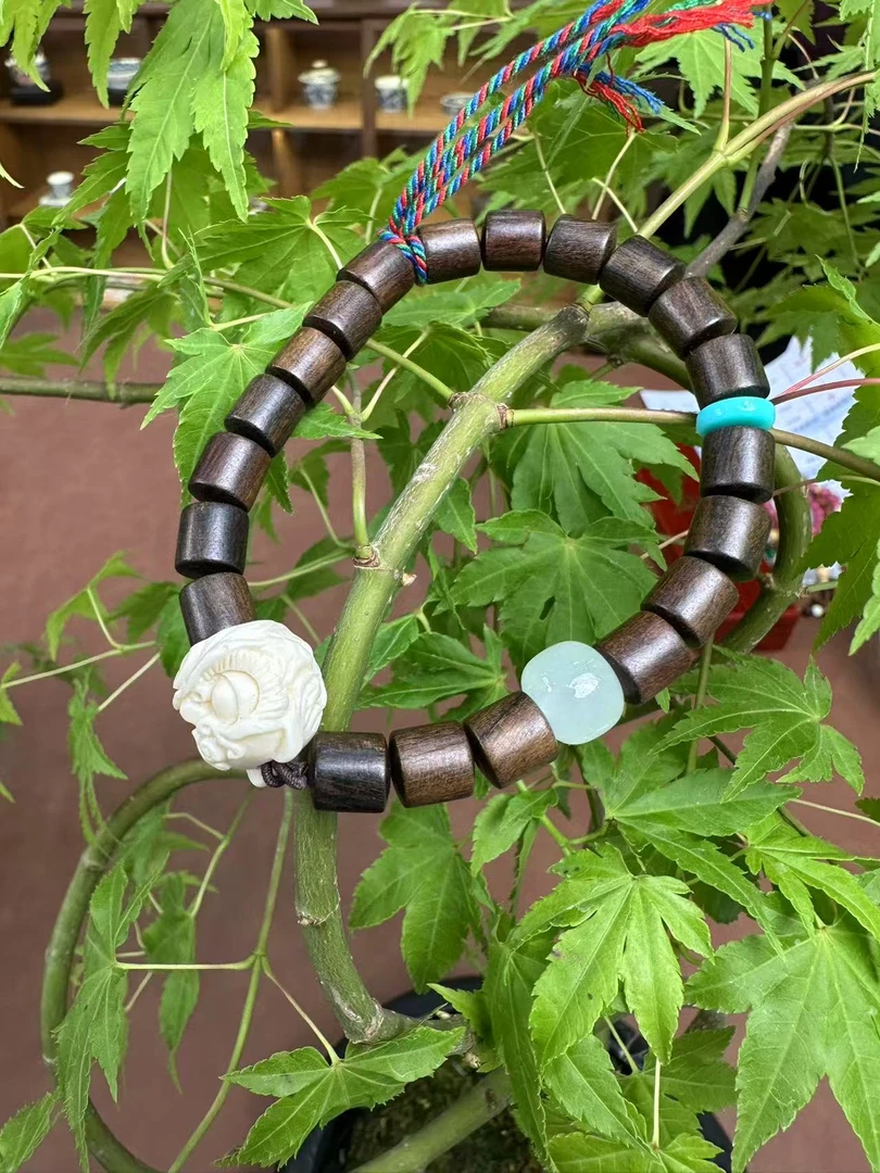 S0141-沉香桶珠单圈手串-无盒子