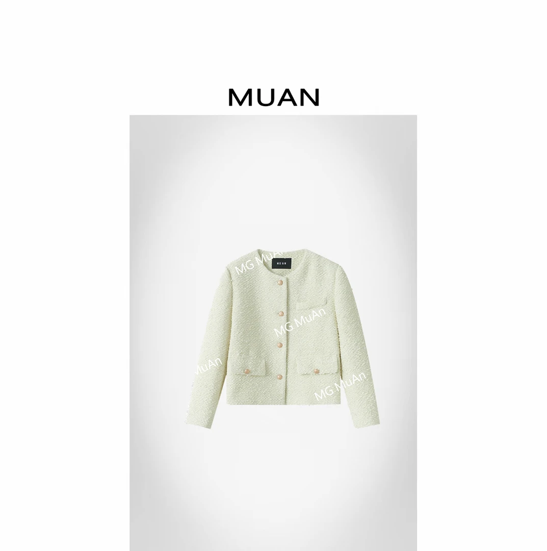 木岸MUAN：《经典小香外套》定制小香风花呢长袖外套上衣女YJ-23607