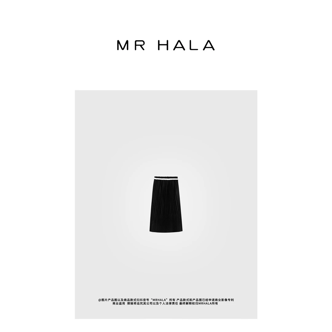 MRHALA 法式气质女士百褶裙女 LQ31254#