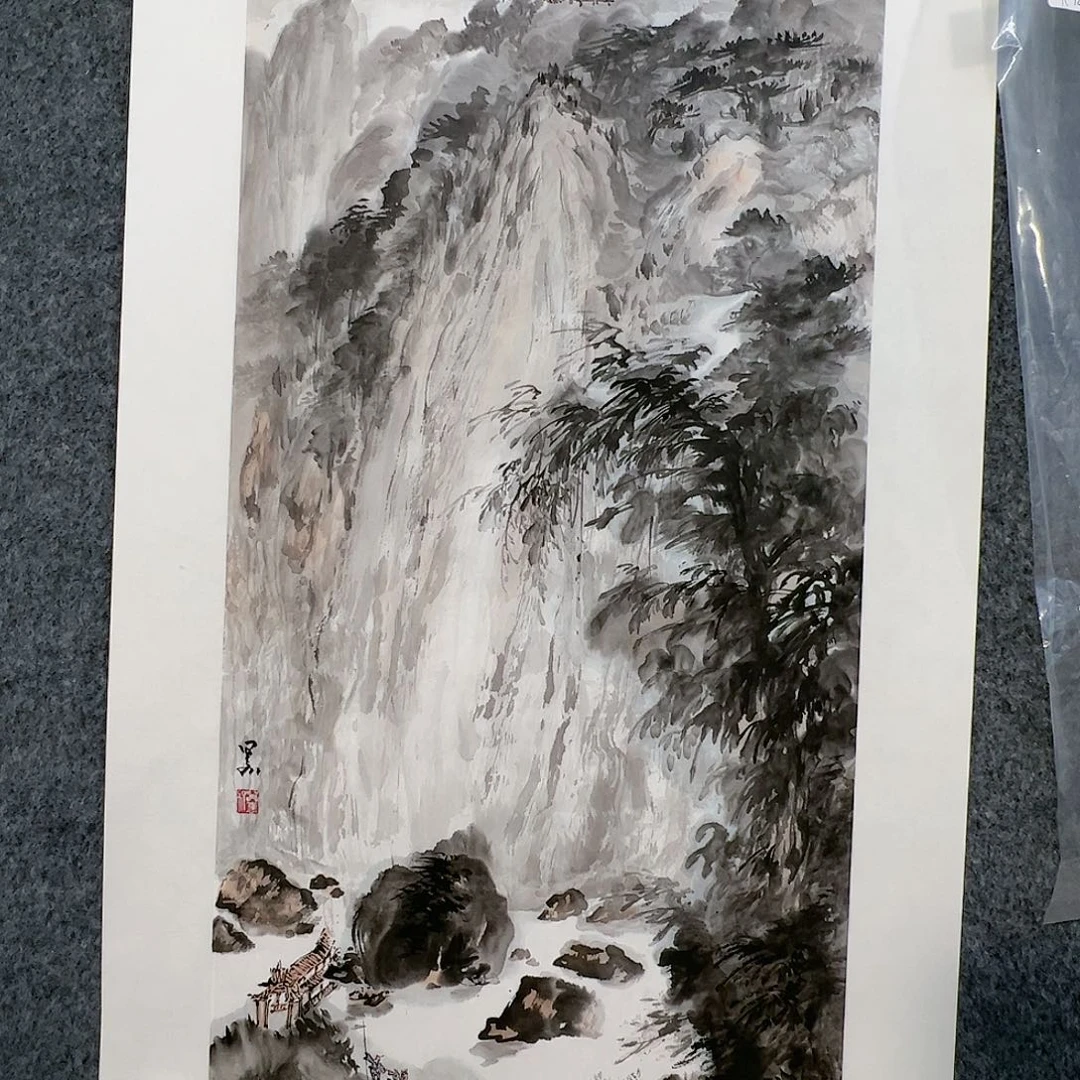 国画（rbzzx3303）寻春逐涧图 书画