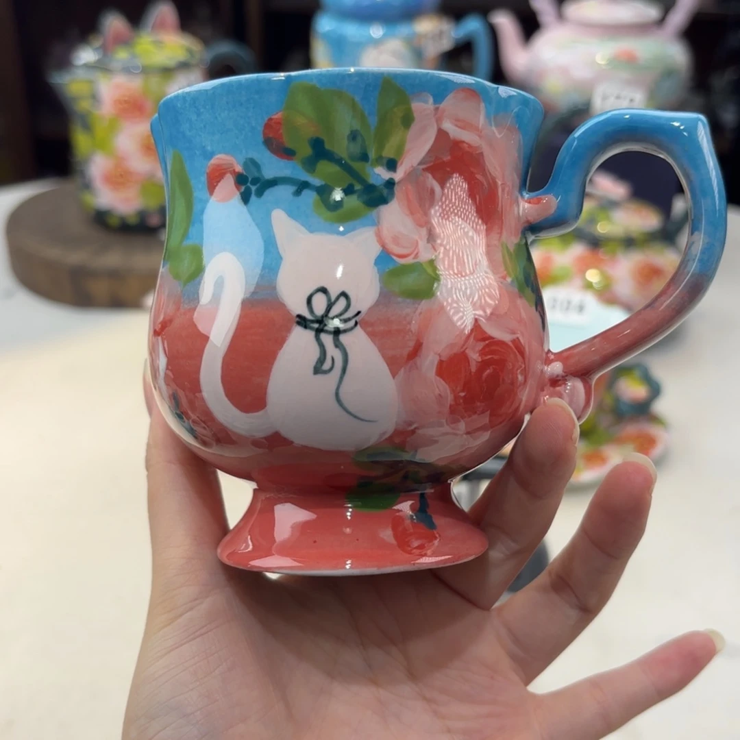 景德镇手绘高温釉下彩陶瓷茶具
