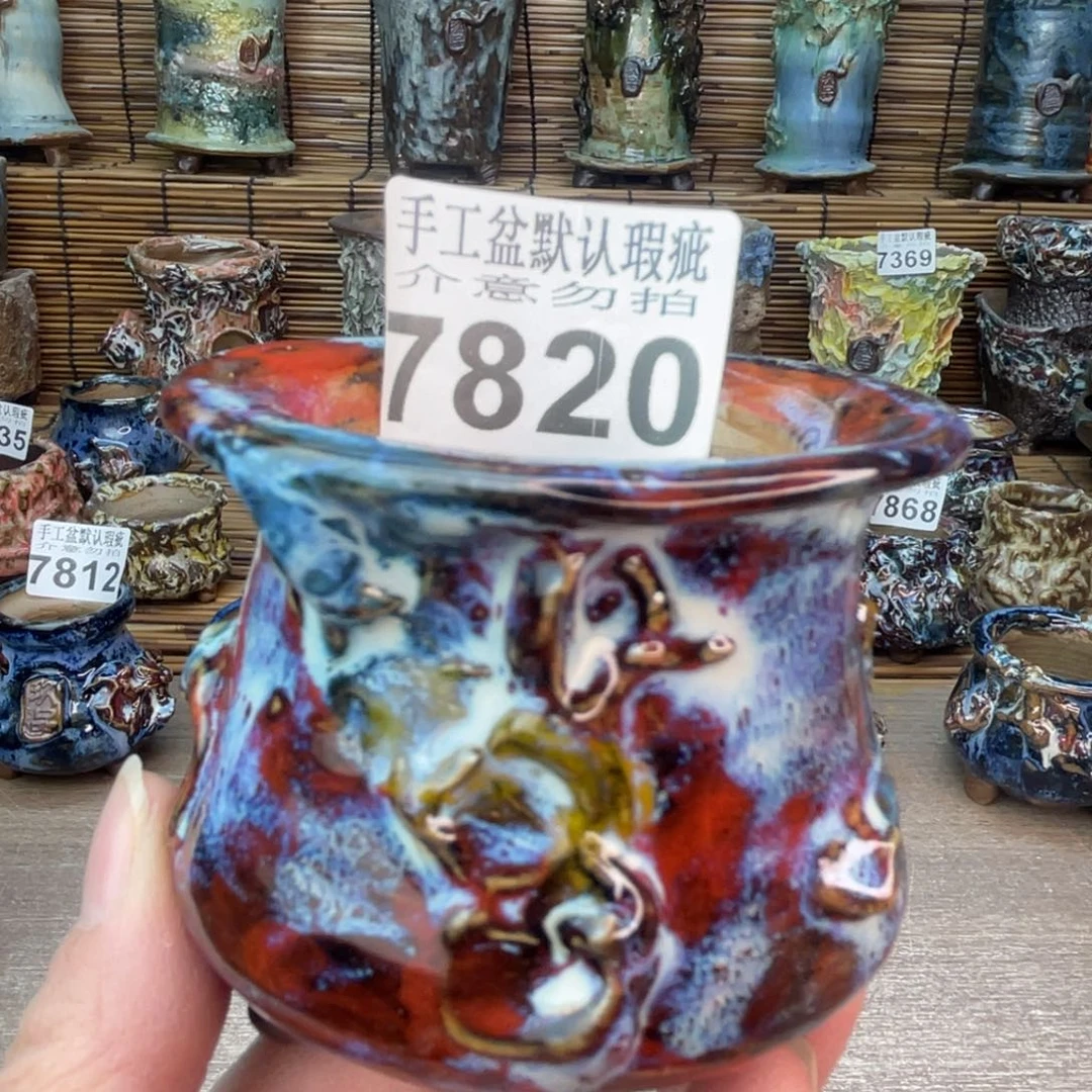 手工花盆默认瑕疵完美者勿拍