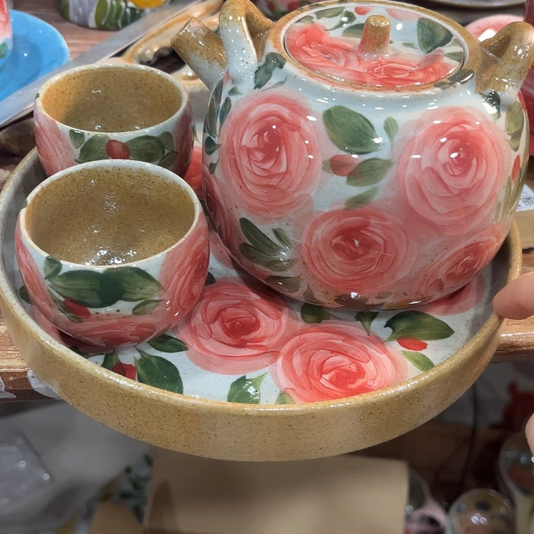 陶泥景德镇手工手绘高温釉下彩