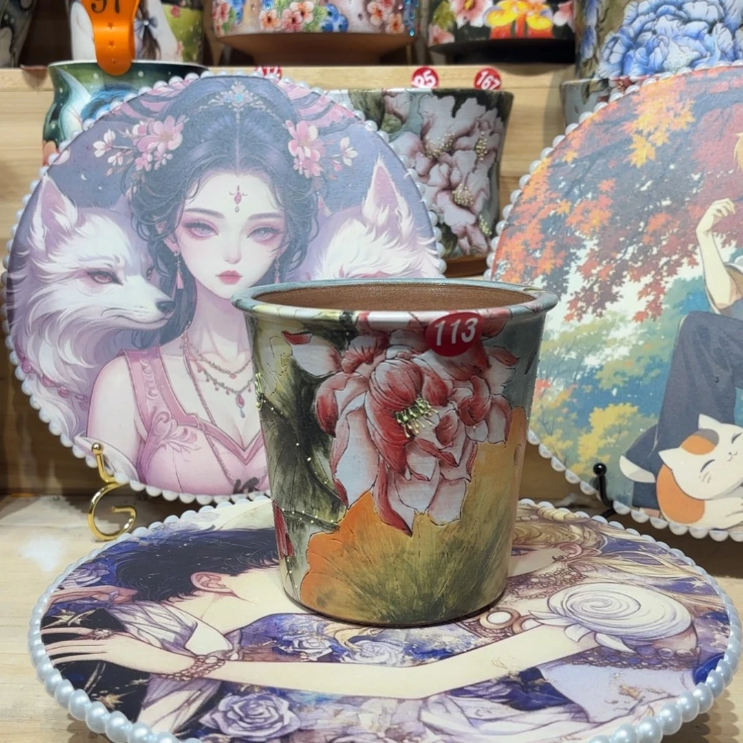 景德镇手绘花盆陶瓷10/11