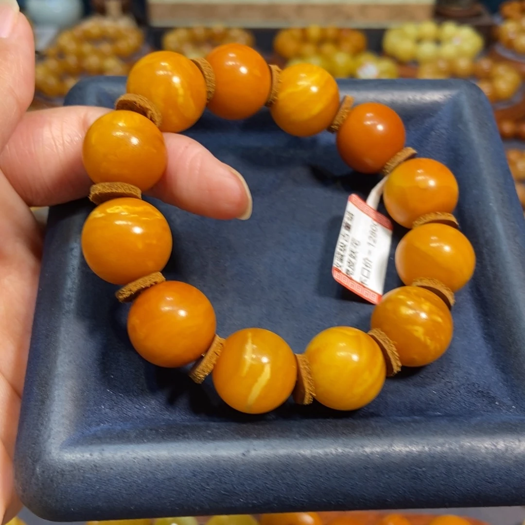 未镶嵌琥珀手链蜜蜡