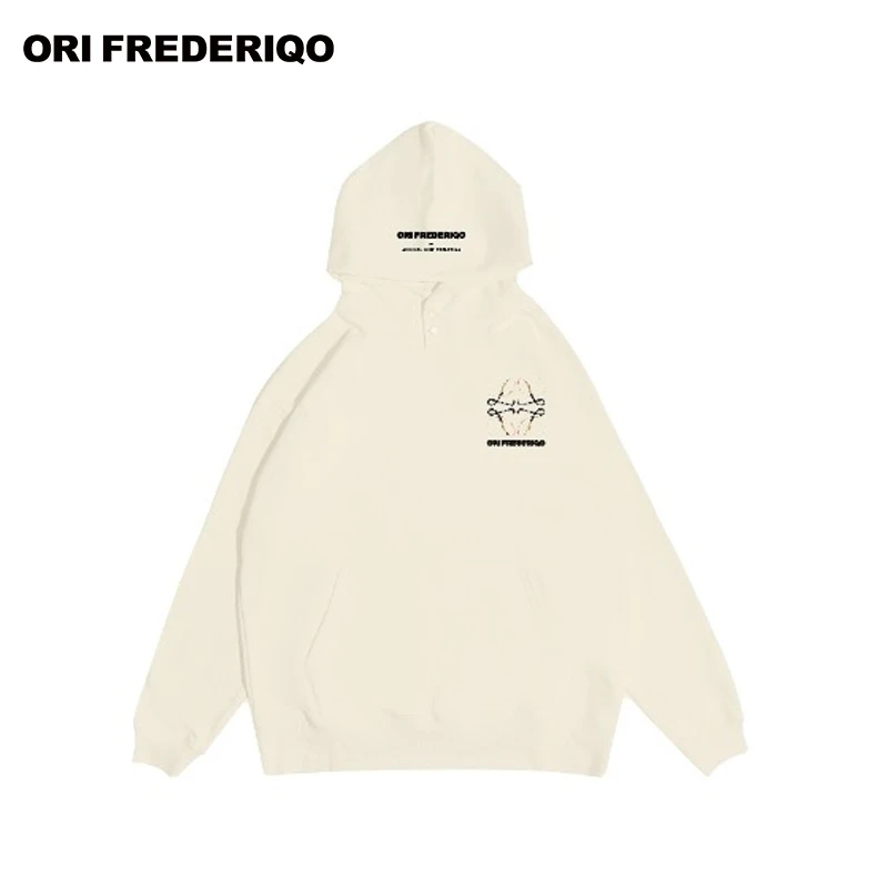 Orifrederiqo恶搞潮牌连帽卫衣新款秋冬加绒男女情侣时尚百搭