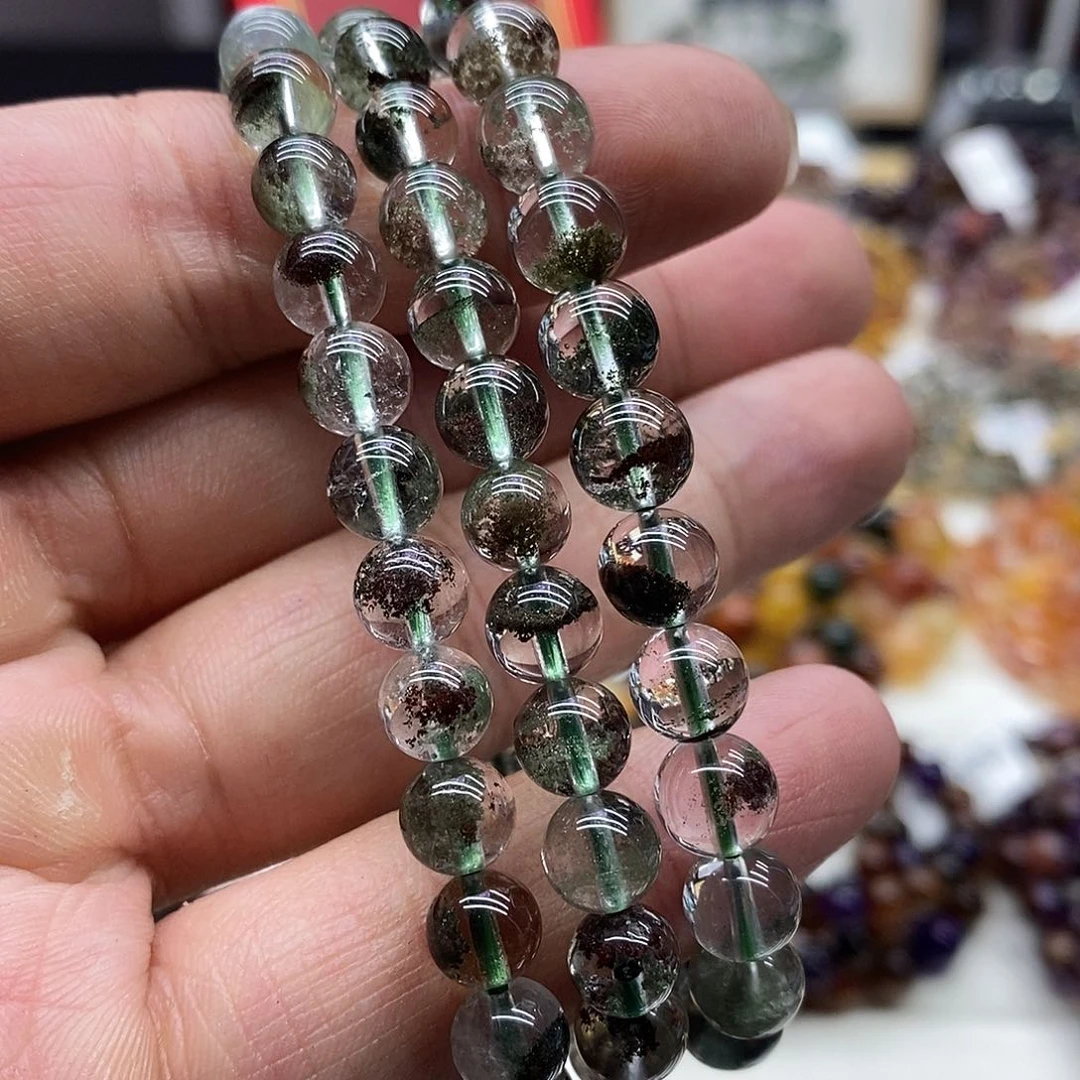 水晶手链未镶嵌多样性发货发一条