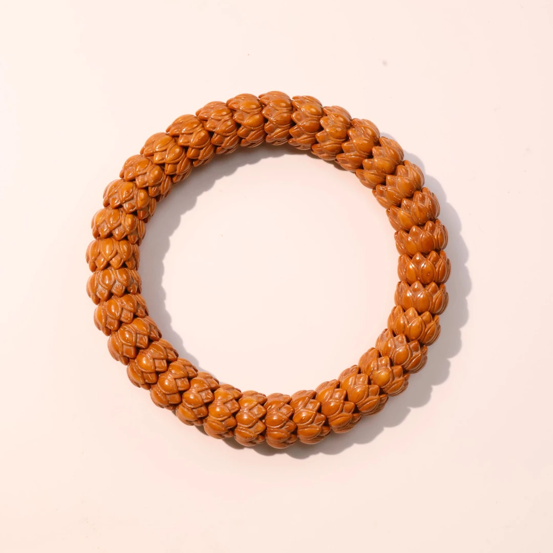 精工双层九瓣莲花紫金鼠手串  12+mm莲花座乾坤圈文玩