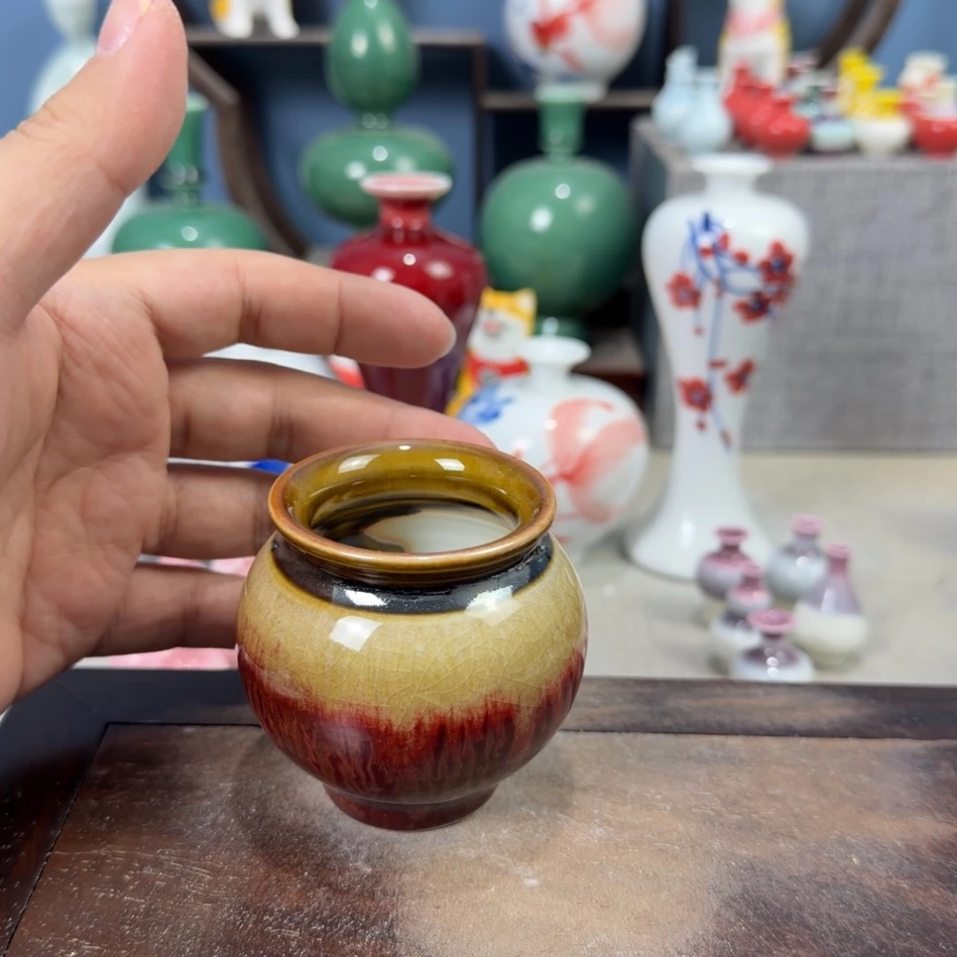 陶瓷手工小花器摆件