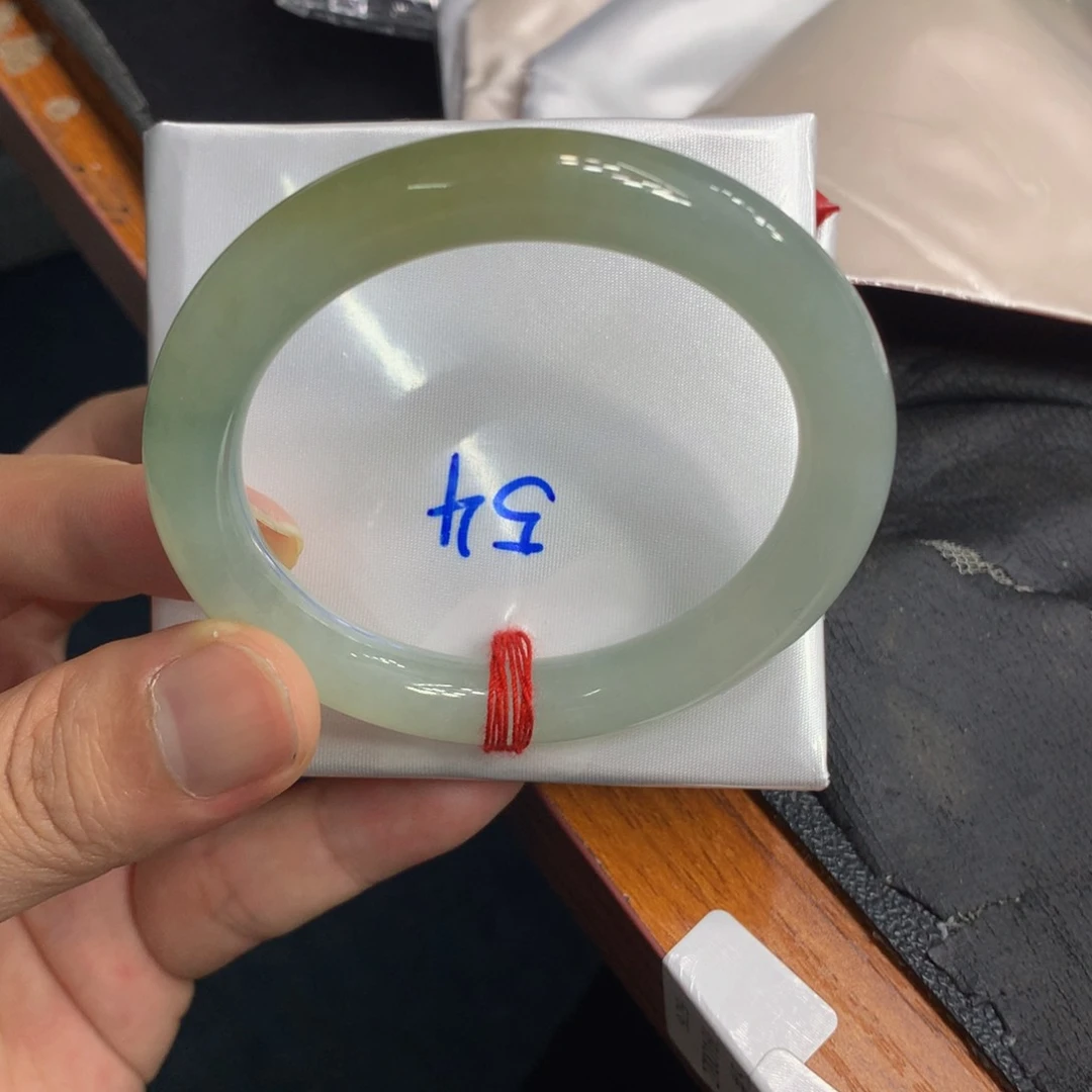 未镶嵌手镯（圆镯）翡翠翡翠手镯冰带黄12