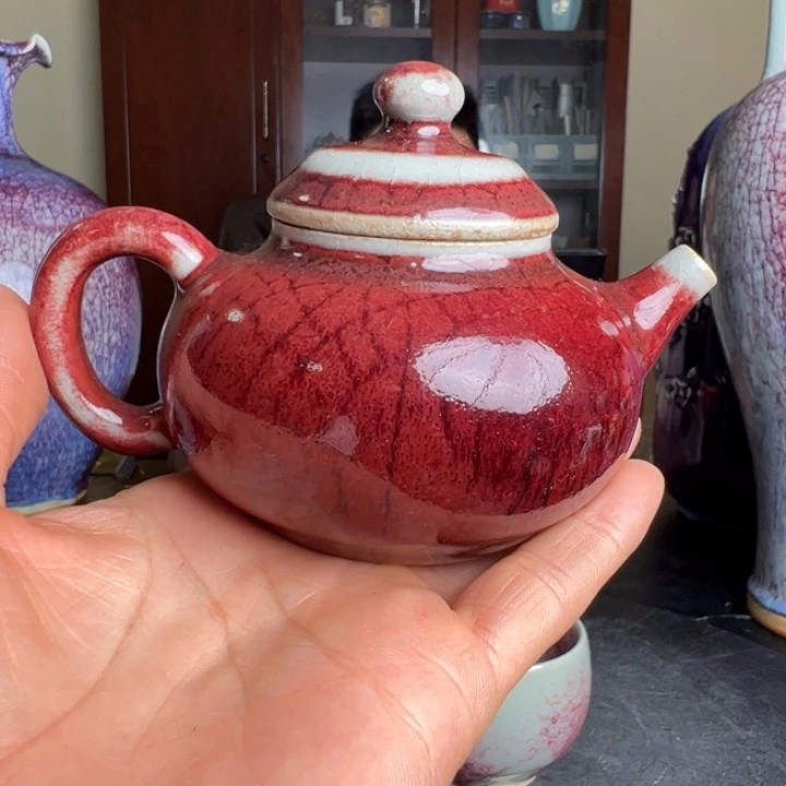牛家钧窑牛自恒老师钧瓷壶