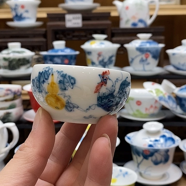 柔***水手绘微瑕公鸡杯子一只