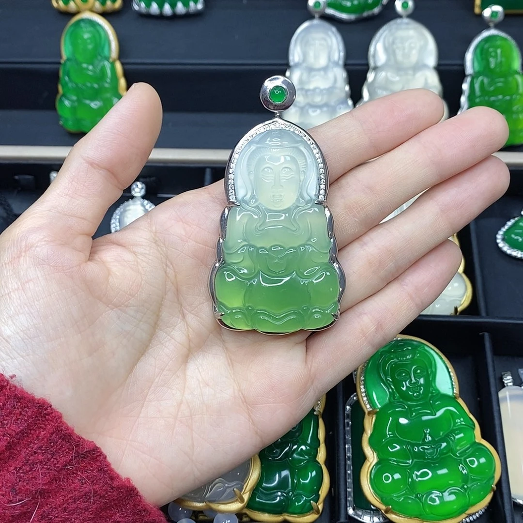 玛瑙/玉髓未镶嵌吊坠