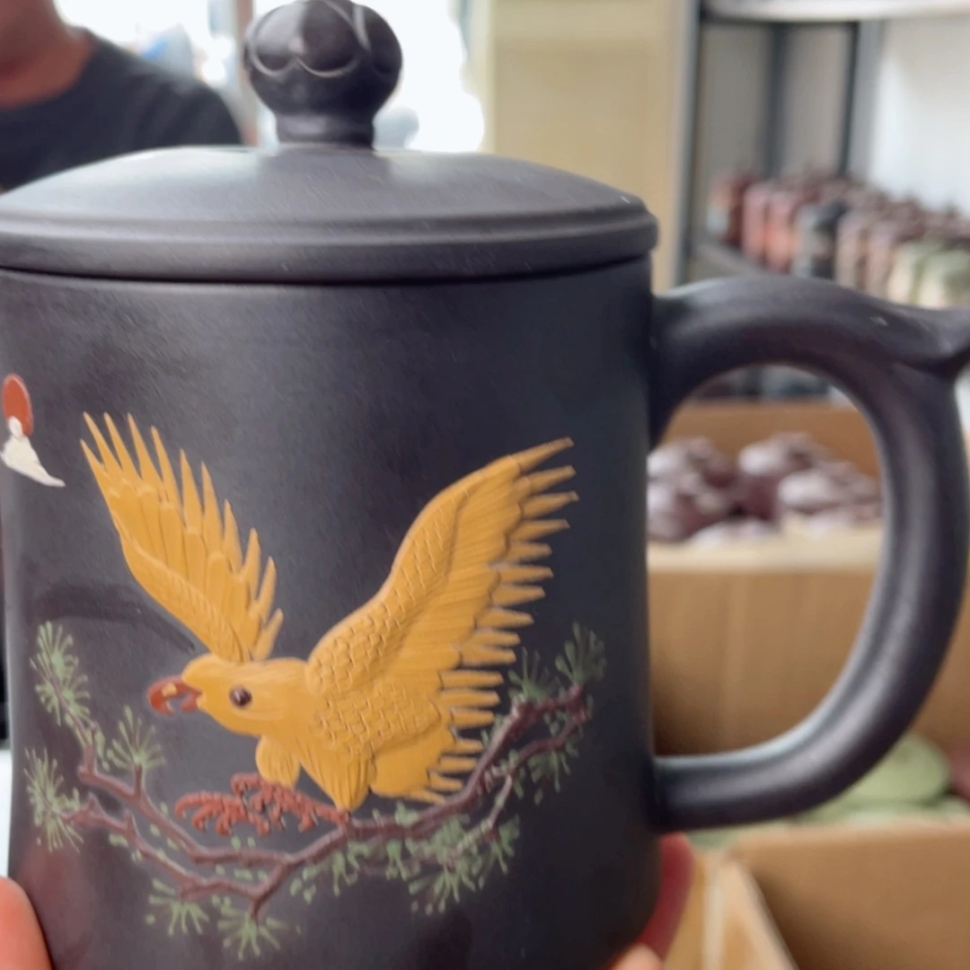 【闪购商品】茶杯紫砂宜兴原矿紫砂盖杯微瑕