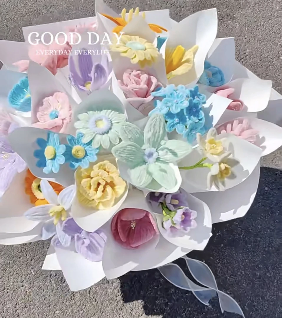 成品扭扭棒，一岁一礼，生日礼物，客厅摆件假花仿真花手工花束，