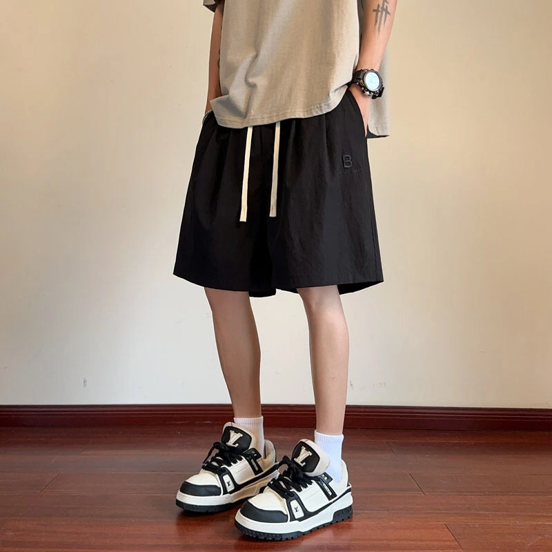 短裤男士夏季潮流美式潮牌训练休闲运动跑步男生速干冰丝五分裤