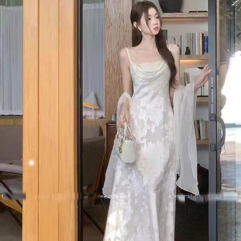 【BLB•板老板】现货炸！2025夏季新款收腰吊带连衣裙长裙0138